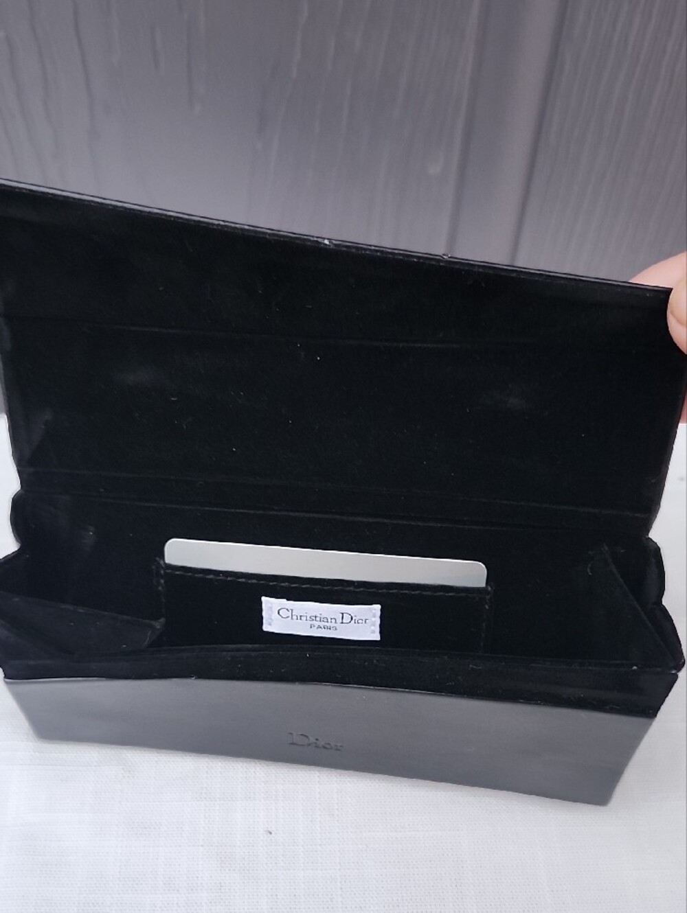 Dior Men's Black Folded Sunglasses Case - Matte Black Empty Case - Picture 4 of 4